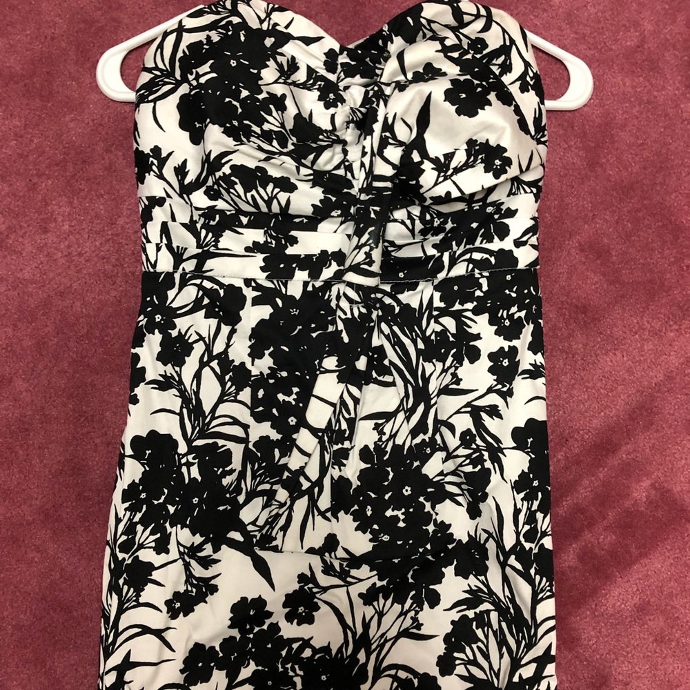 Back and white floral dress